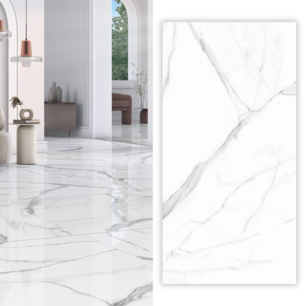 Porcelanato 62x121 Gran Calacata Gray Lux